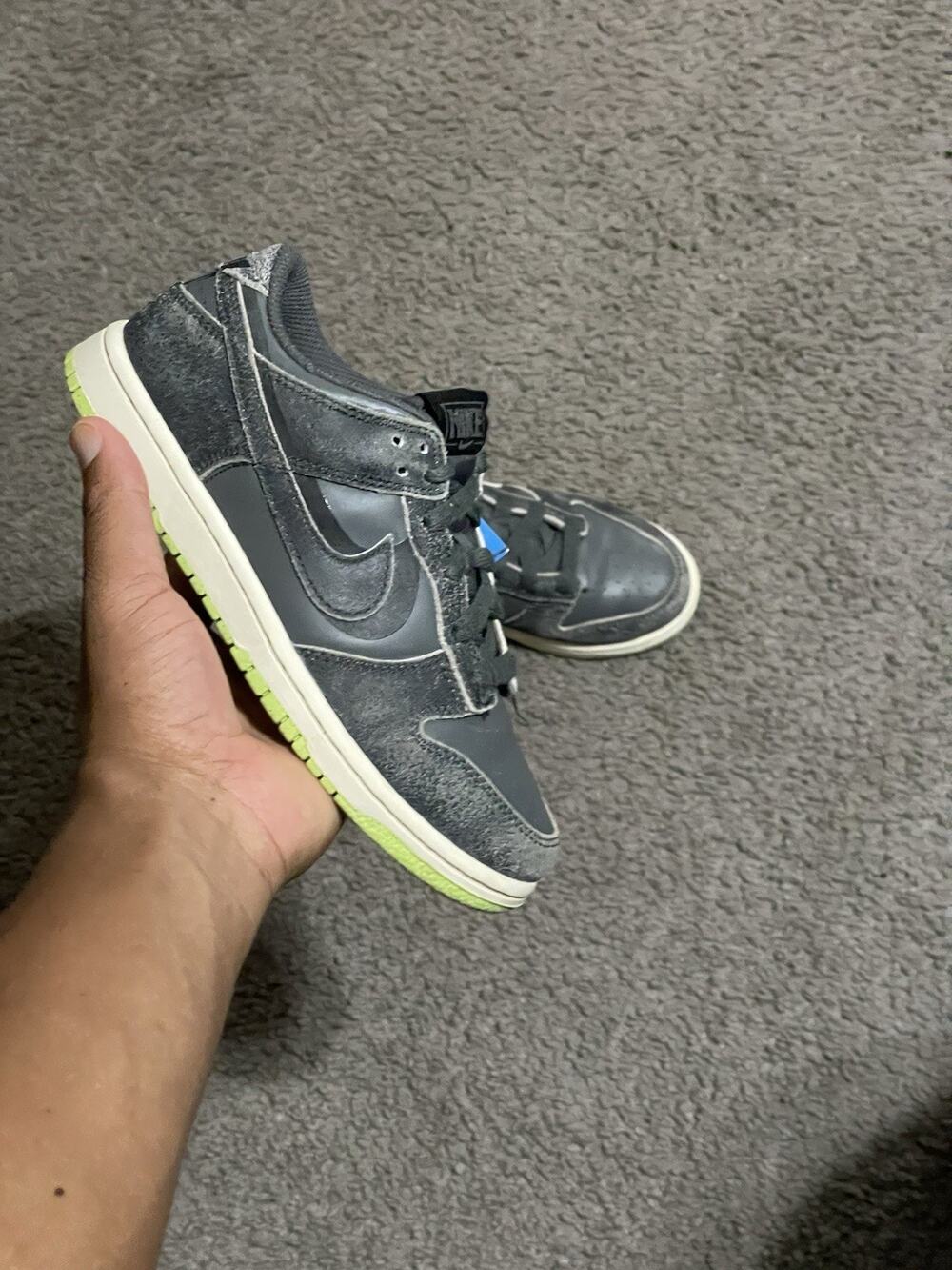 Size 3y- Nike Dunk Low SE Halloween Cauldron Iron Grey DQ6216-001 Kids PS Used